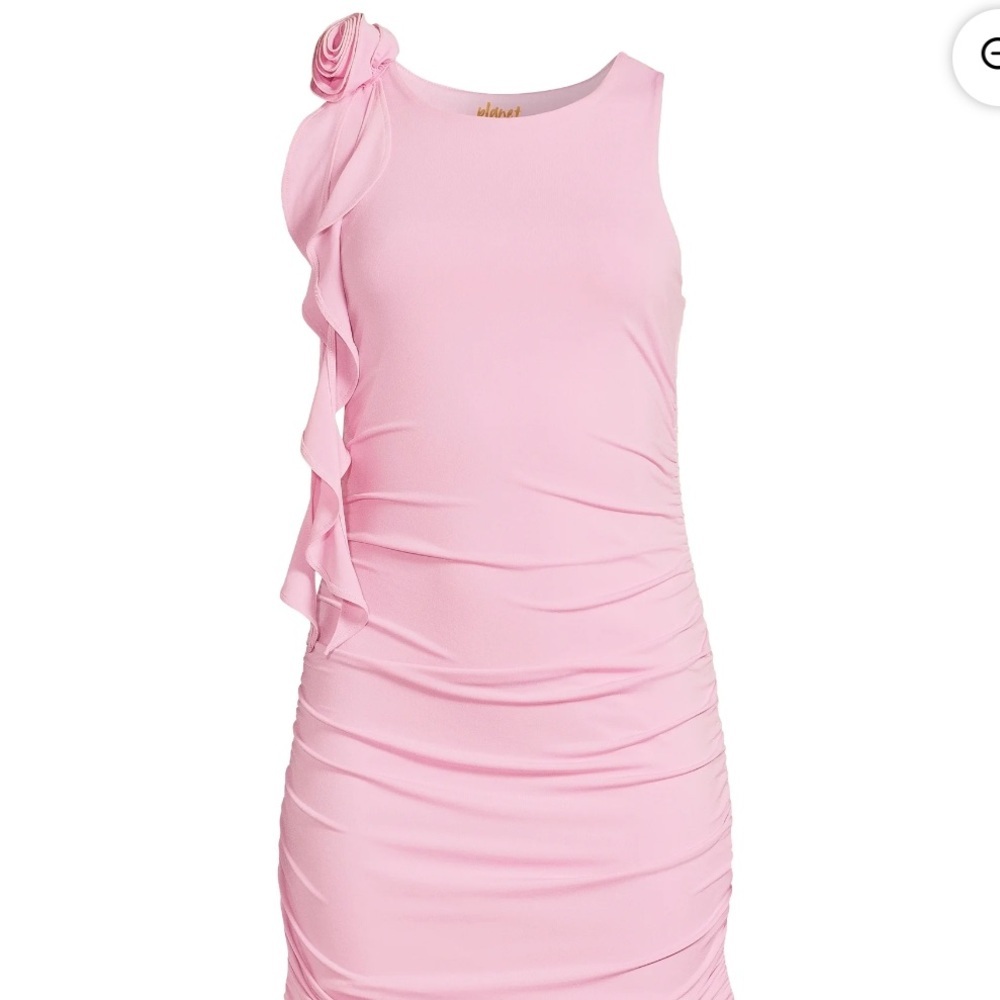 Planet Gold Juniors Rosette Double Layer Dress